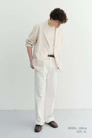 UNISEX SOFT TAILORED JACKET CREAM
