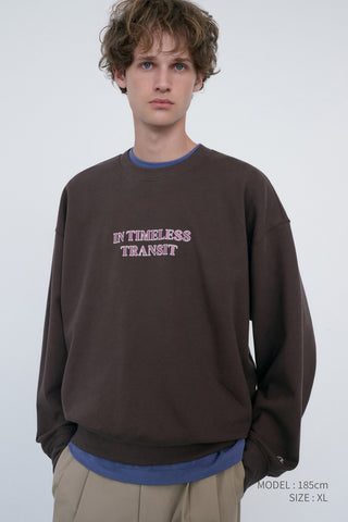 UNISEX SLOGAN SWEATSHIRT BROWN