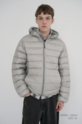 UNISEX LIGHT GOOSE DOWN JACKET ASH GREY