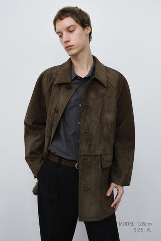 UNISEX LILY ALTER-SUEDE HALF JACKET ETOUPE KHAKI