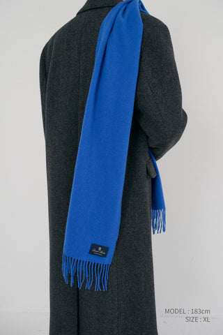 UNISEX TAILORED DOUBLE-BREASTED COAT CHARCOAL GREY PATTERN