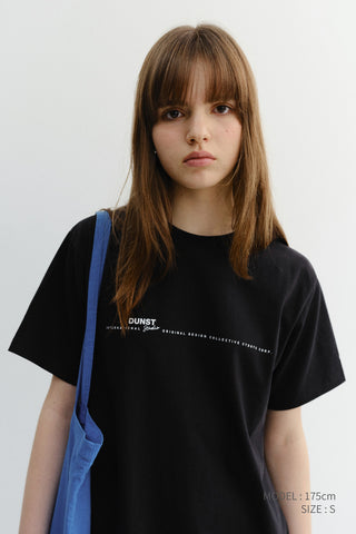 UNISEX MINIMAL LETTERING T-SHIRT BLACK