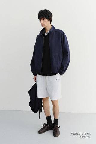 UNISEX LOGO SWEAT SHORTS LIGHT MELANGE GREY