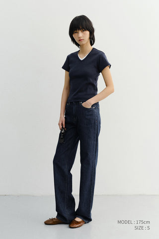 RELAXED SUMMER DENIM PANTS INDIGO BLUE