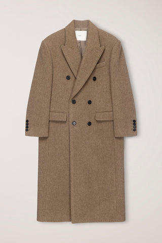 UNISEX TAILORED DOUBLE-BREASTED COAT CAMEL