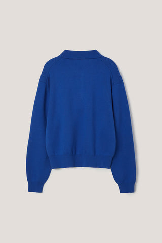 UNISEX CASHMERE COLLARED SWEATER BLUE