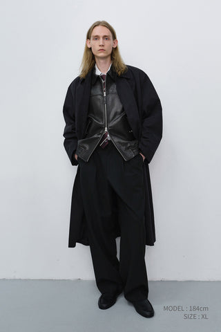 UNISEX REFINED MAC COAT BLACK