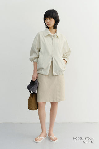 90S MIDI SKIRT BEIGE