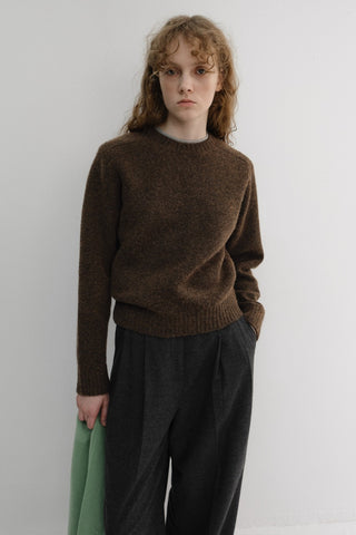 UNISEX SHAGGY DOG SWEATER BROWN