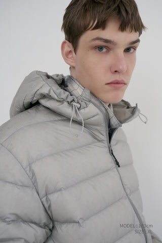 UNISEX LIGHT GOOSE DOWN JACKET ASH GREY