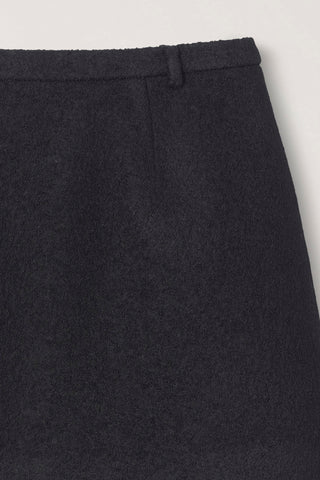WOOL MINI SKIRT BLACK