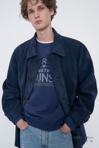 UNISEX PIXEL SWEATSHIRT NAVY