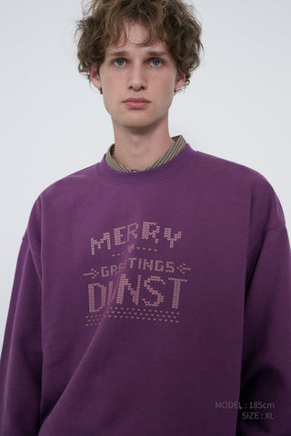 UNISEX PIXEL SWEATSHIRT PURPLE