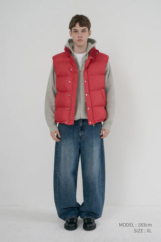 UNISEX GOOSE DOWN VEST RED