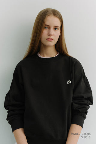 UNISEX DUNST LOGO CREASE SWEATSHIRT BLACK