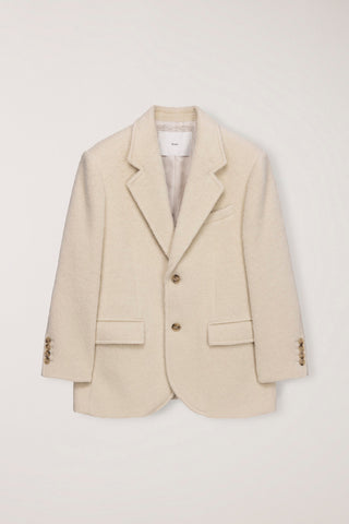 UNISEX ALPACA BLAZER COAT BUTTER BEIGE