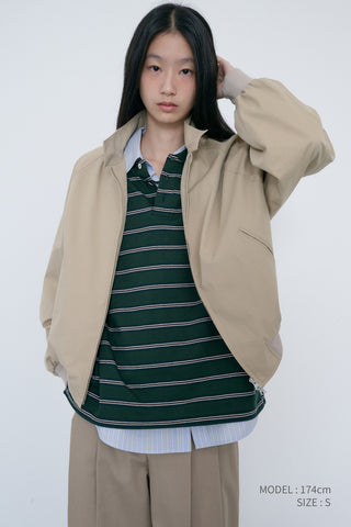 UNISEX VOLUME HARRINGTON JACKET BEIGE