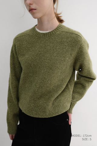 UNISEX SHAGGY DOG SWEATER OLIVE