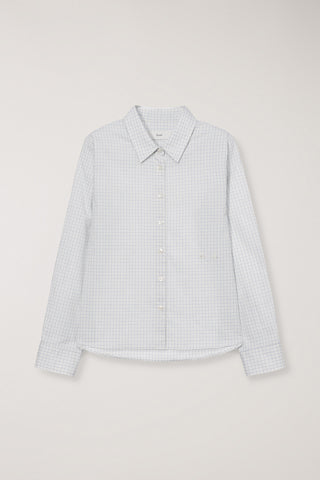 2-WAY ESSENTIAL CHECKED SHIRT SOFT BLUE CHECK