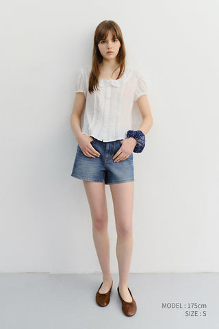 MINI DENIM SHORTS CLASSIC BLUE