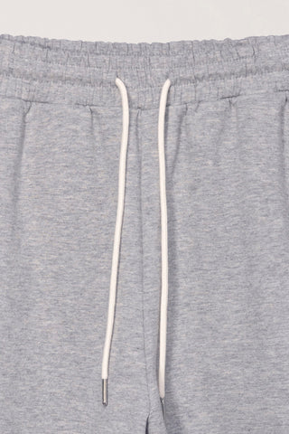 UNISEX LOGO SWEAT SHORTS MELANGE GREY