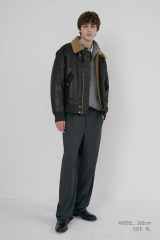 UNISEX VOLUME AVIATOR BLOUSON BLACK