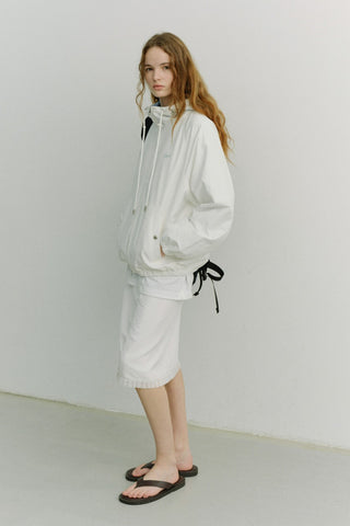 UNISEX LOGO WINDBREAKER WHITE SOFT BLUE