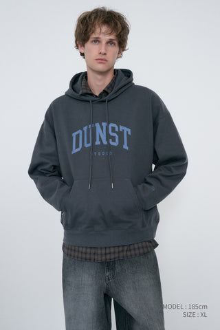 UNISEX ARCH LOGO HOODIE CHARCOAL GREY