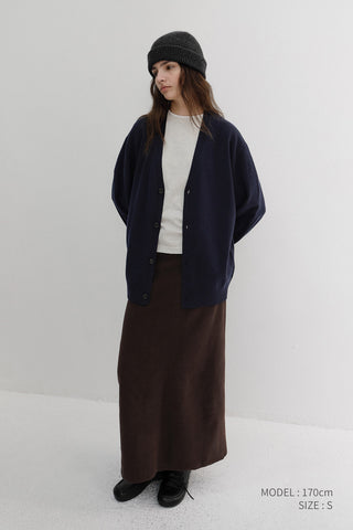 FLEECE MAXI SKIRT CHOCO BROWN