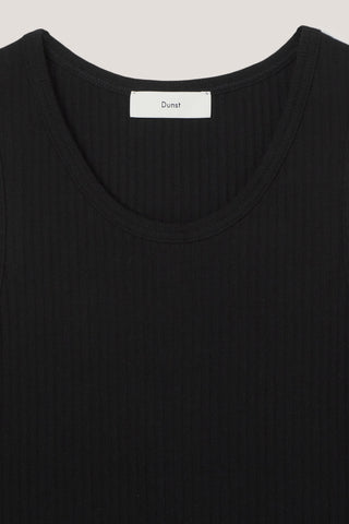 RELAXED SLEEVELESS TOP BLACK