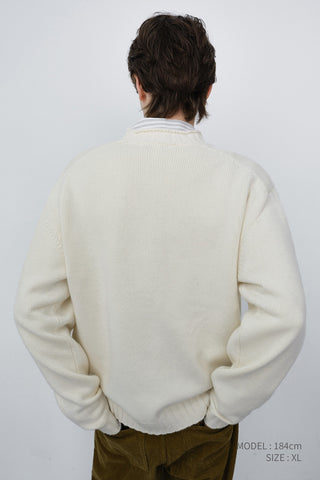 UNISEX CHUNKY ROLL NECK SWEATER IVORY