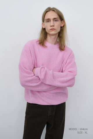 UNISEX HAIRLY SWEATER PALE PINK