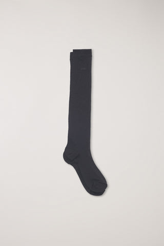 SHEER KNEE SOCKS BLACK