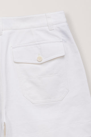 COTTON SAFARI SHORTS WHITE