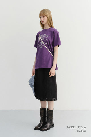 UNISEX CUPID ARCH LOGO T-SHIRT DEEP PURPLE