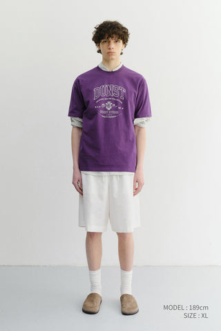 UNISEX CUPID ARCH LOGO T-SHIRT DEEP PURPLE