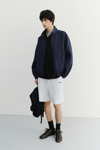 UNISEX LOGO SWEAT SHORTS LIGHT MELANGE GREY