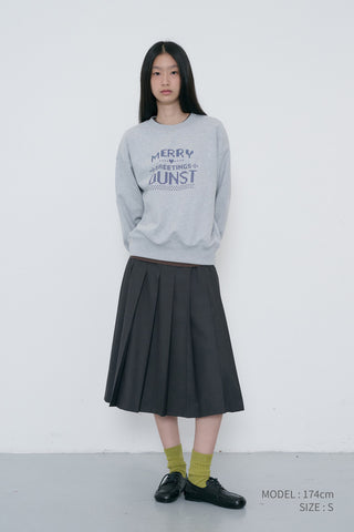 UNISEX PIXEL SWEATSHIRT MID MELANGE GREY