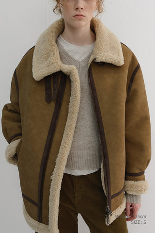 UNISEX B-3 SHEARLING JACKET CAMEL