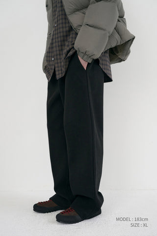 UNISEX JERSEY WIDE PANTS BLACK