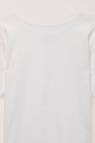 ESSENTIAL BOAT NECK T-SHIRT OFF WHITE