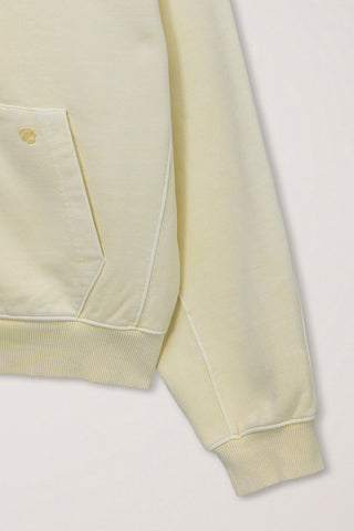 UNISEX GARMENT DYED ZIP-UP HOODIE VANILLA BUTTER