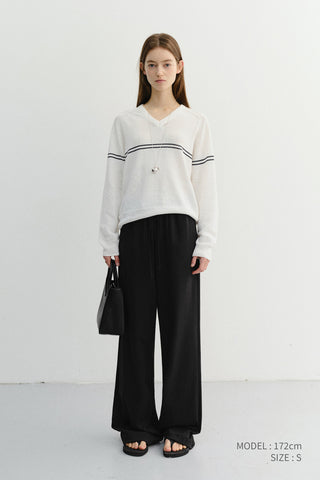 SUMMER WIDE JOGGER PANTS BLACK