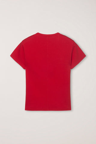 V-NECK SLIM TOP RED