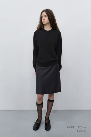 BIAS MIDI CHECKED SKIRT BLACK CHECK