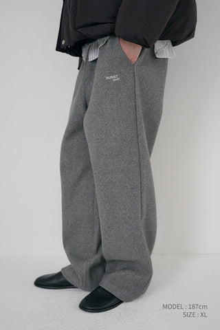 UNISEX JERSEY WIDE PANTS MELANGE GREY