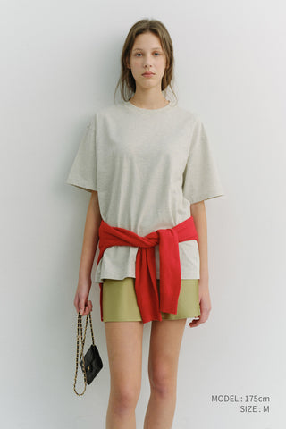 UNISEX LOOSE T-SHIRT OATMEAL MELANGE