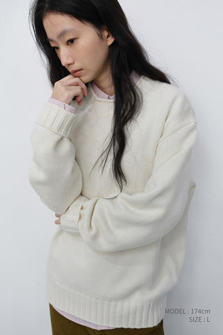 UNISEX CHUNKY ROLL NECK SWEATER IVORY