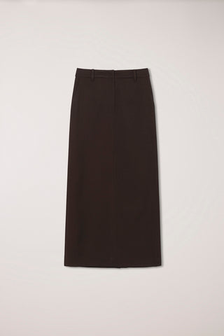 H-LINE LONG SKIRT BROWN
