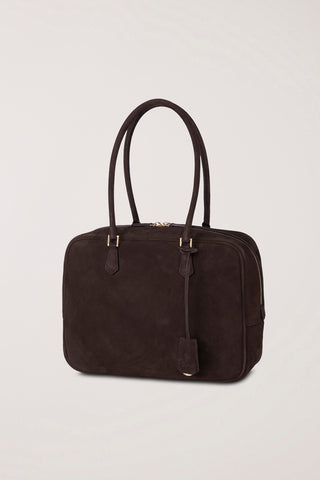 CLASSIC 28 SUEDE BAG DEEP BROWN